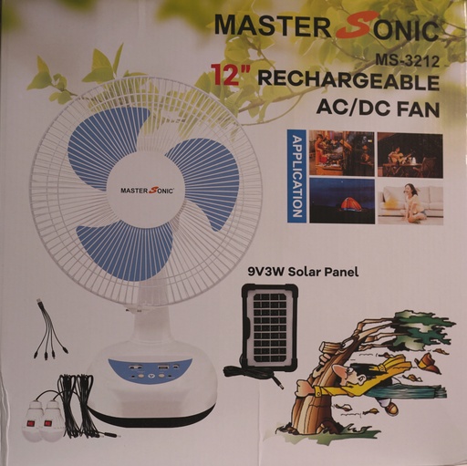 Ventilador Recargable 12" 